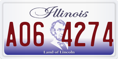 IL license plate A064274