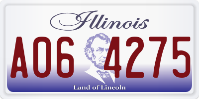 IL license plate A064275