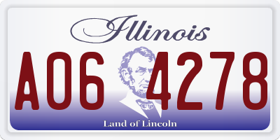 IL license plate A064278