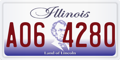 IL license plate A064280
