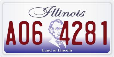 IL license plate A064281