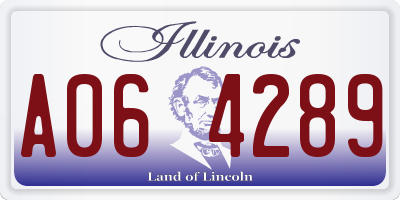 IL license plate A064289
