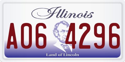 IL license plate A064296