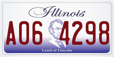IL license plate A064298