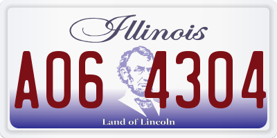 IL license plate A064304