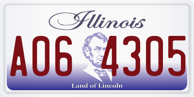 IL license plate A064305