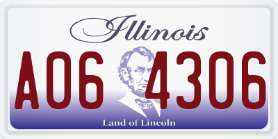 IL license plate A064306