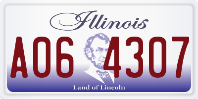 IL license plate A064307