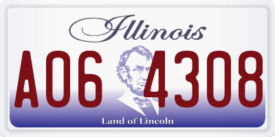 IL license plate A064308