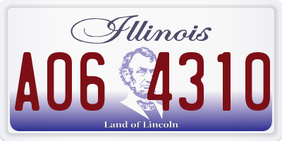 IL license plate A064310