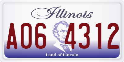 IL license plate A064312