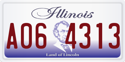 IL license plate A064313