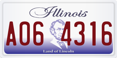IL license plate A064316