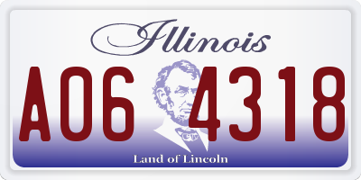 IL license plate A064318