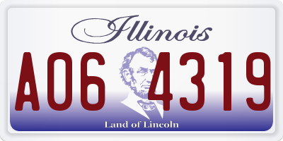 IL license plate A064319