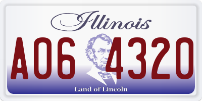IL license plate A064320