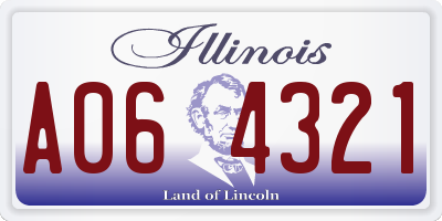 IL license plate A064321
