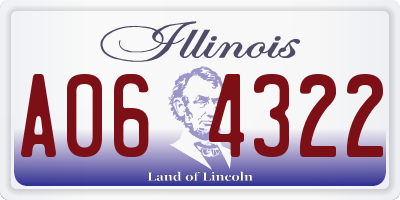 IL license plate A064322