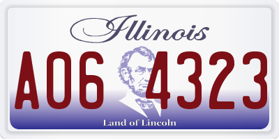 IL license plate A064323