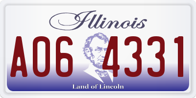 IL license plate A064331