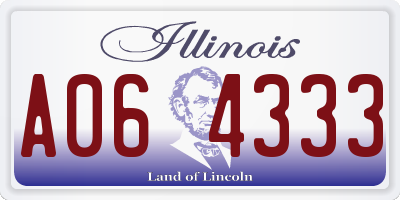 IL license plate A064333