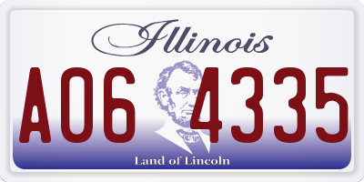 IL license plate A064335