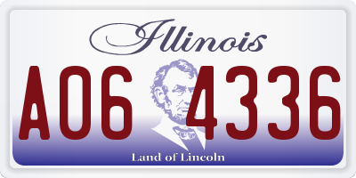 IL license plate A064336