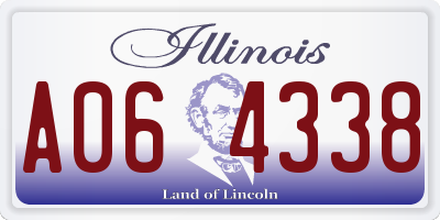 IL license plate A064338