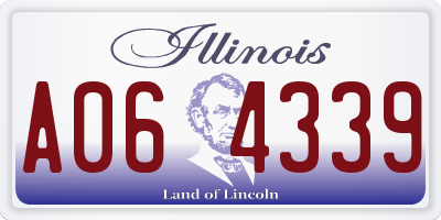 IL license plate A064339