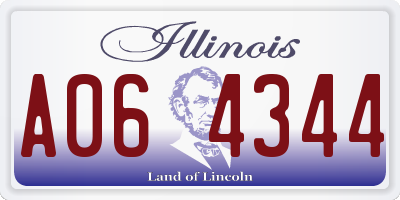 IL license plate A064344