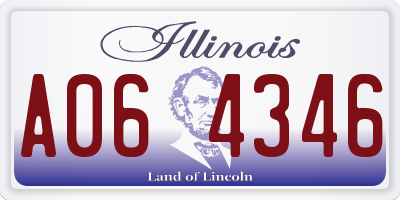 IL license plate A064346