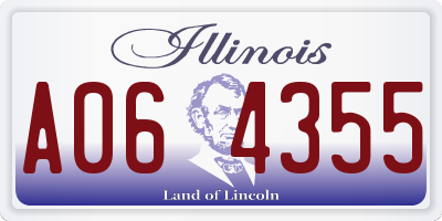 IL license plate A064355