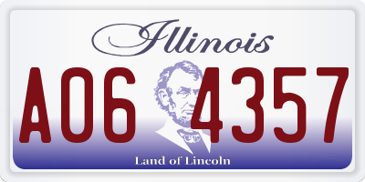 IL license plate A064357