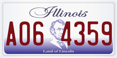 IL license plate A064359