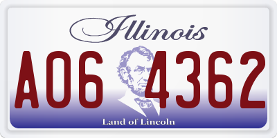 IL license plate A064362