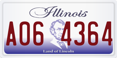 IL license plate A064364