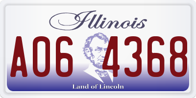 IL license plate A064368