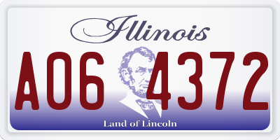 IL license plate A064372