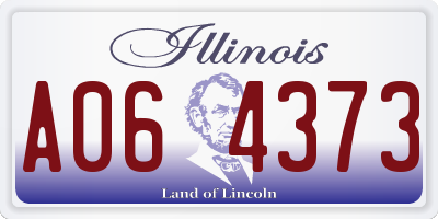 IL license plate A064373