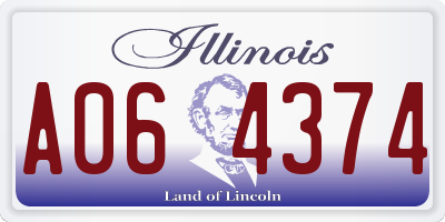 IL license plate A064374