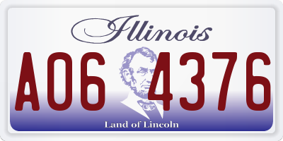 IL license plate A064376