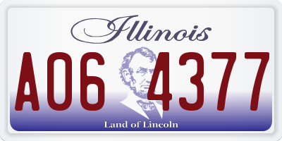 IL license plate A064377