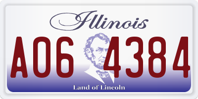 IL license plate A064384