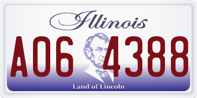 IL license plate A064388