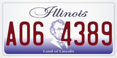IL license plate A064389