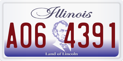 IL license plate A064391