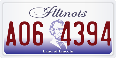 IL license plate A064394