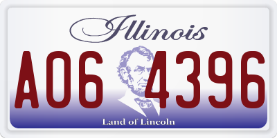 IL license plate A064396