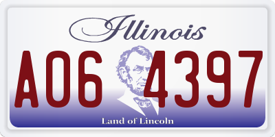 IL license plate A064397