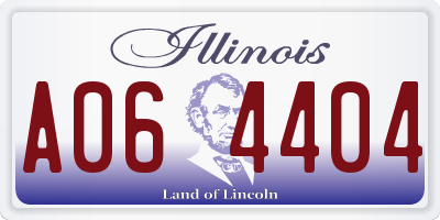 IL license plate A064404
